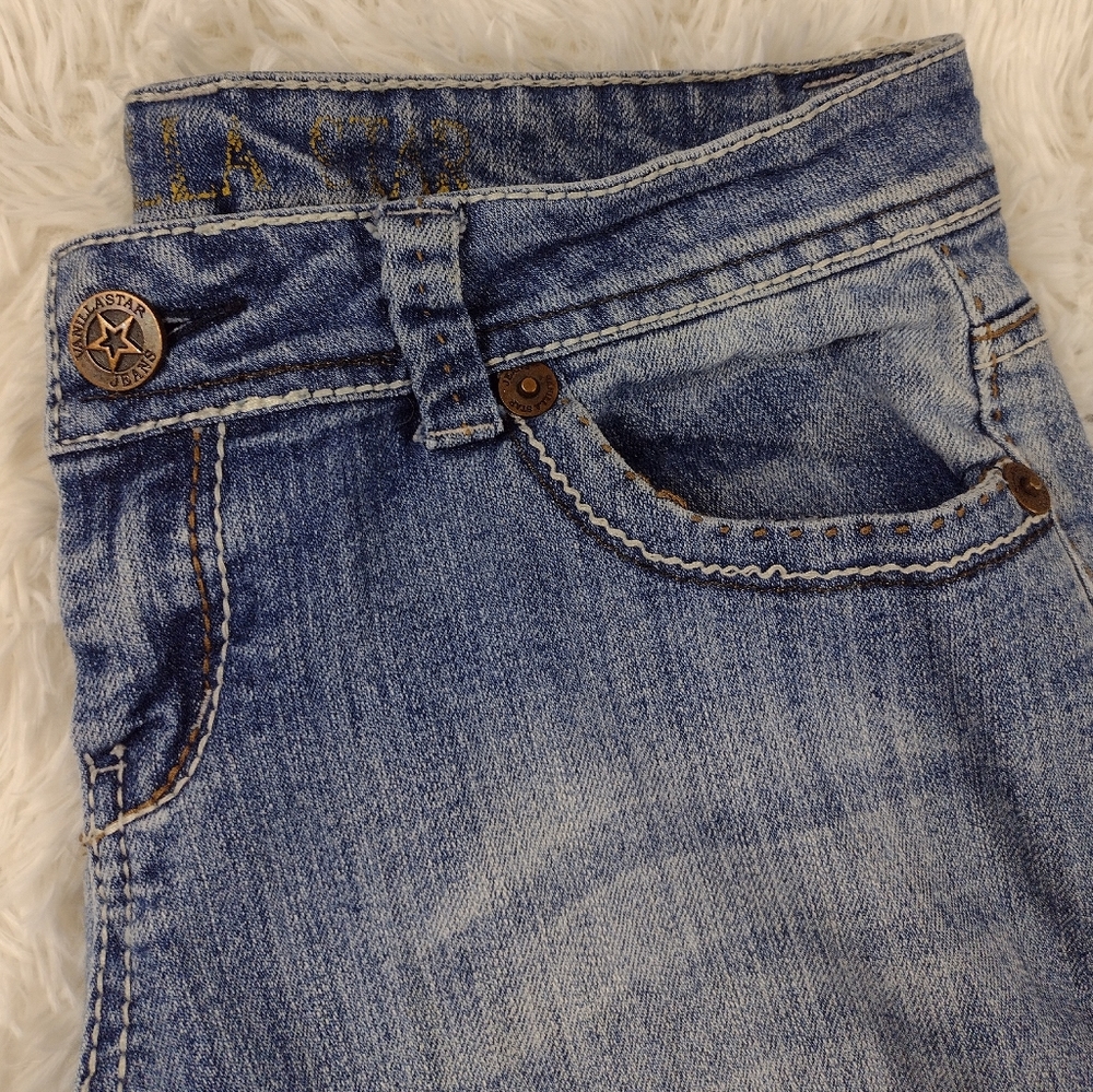 Vanilla Star Distressed Bootcut, Size 9 Tall - Picture 3 of 7